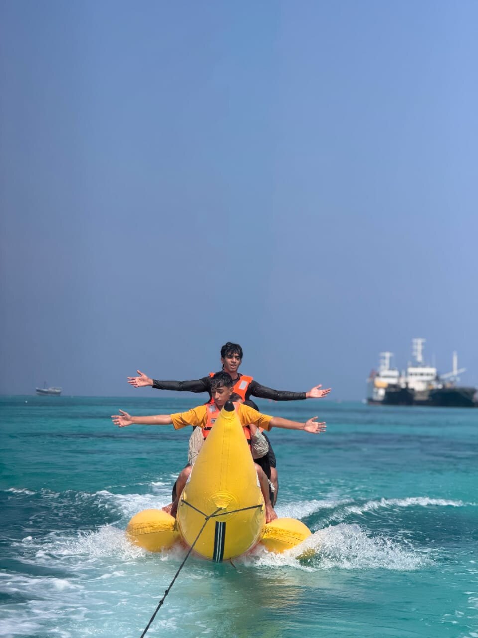 Banana boat adventure at Agatti lagoon