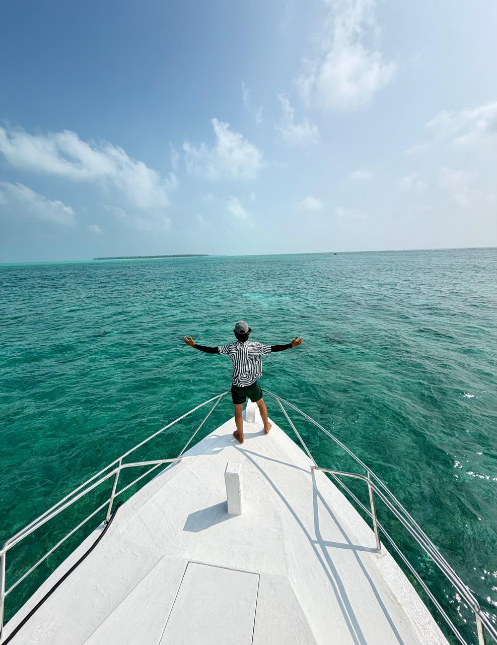 Safwan on a boat