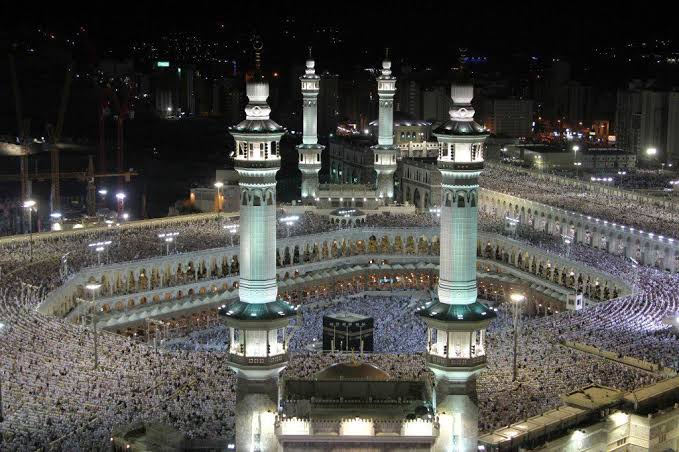 Masjid Al-Haram aerial night view